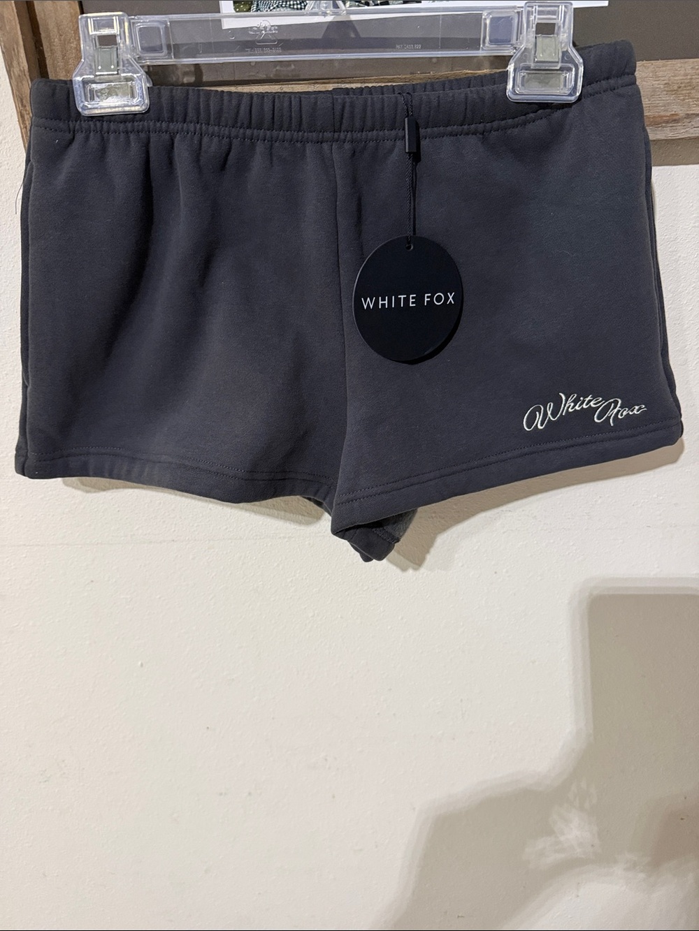 White Fox Boutique Charcoal Lucky Thirteen Elsa Lounge Shorts